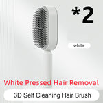 Self Cleaning Hair Brush For Women One-key Cleaning Hair Loss Airbag Massage Scalp Comb Anti-Static Hairbrush - Heritage cosmetics and beauty care