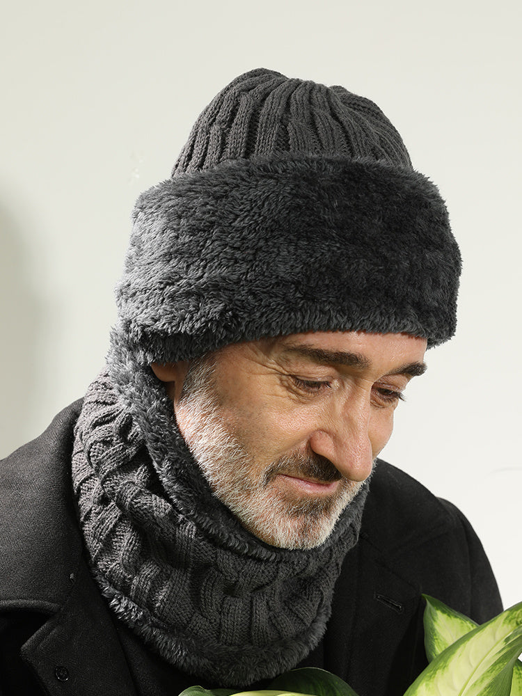 Woolen Hats For Middle-aged And Elderly Men In Winter Thicken Men's Knitted Hats For The Elderly - Heritage cosmetics and beauty care