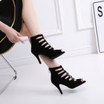 Women's Soft Bottom Peep Toe High Heel Ankle Boots Heritage cosmetics and beauty care