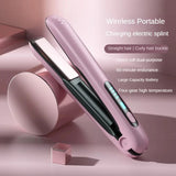 Wireless Hair Straightener Flat Iron Mini 2 IN 1 Roller USB 5000mAh Max 200 Degree Portable Cordless Curler 4 Levels Dry And Wet Uses - Heritage cosmetics and beauty care