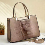 Women's Fashion Crocodile Pattern Shoulder Crossbody Handbag Heritage cosmetics and beauty care