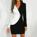 Fashion Suit Women Blazer Dress Turn Down Neck Long Sleeve - Heritage cosmetics and beauty care