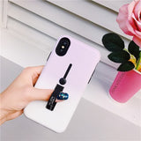 Compatible WithHide Ring Stand Case ForX 8 Plus Candy Double Color Phone Cases For 7 6 6s Plus TPU Heritage cosmetics and beauty care