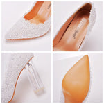 7cm Crystal Clear Chunky Heels - Heritage cosmetics and beauty care