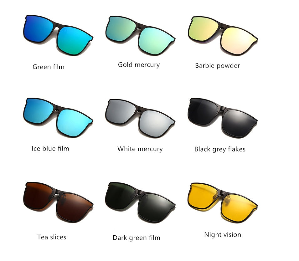 Polarized Clip Sunglasses Polarized Color Changing Sunglasses Clip Lens Fashion - Heritage cosmetics and beauty care