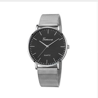 Fashion Casual Watches Womens Men GENEVA Womens Classic Quartz Stainless Steel Wrist Watch Bracelet Watches - Heritage cosmetics and beauty care