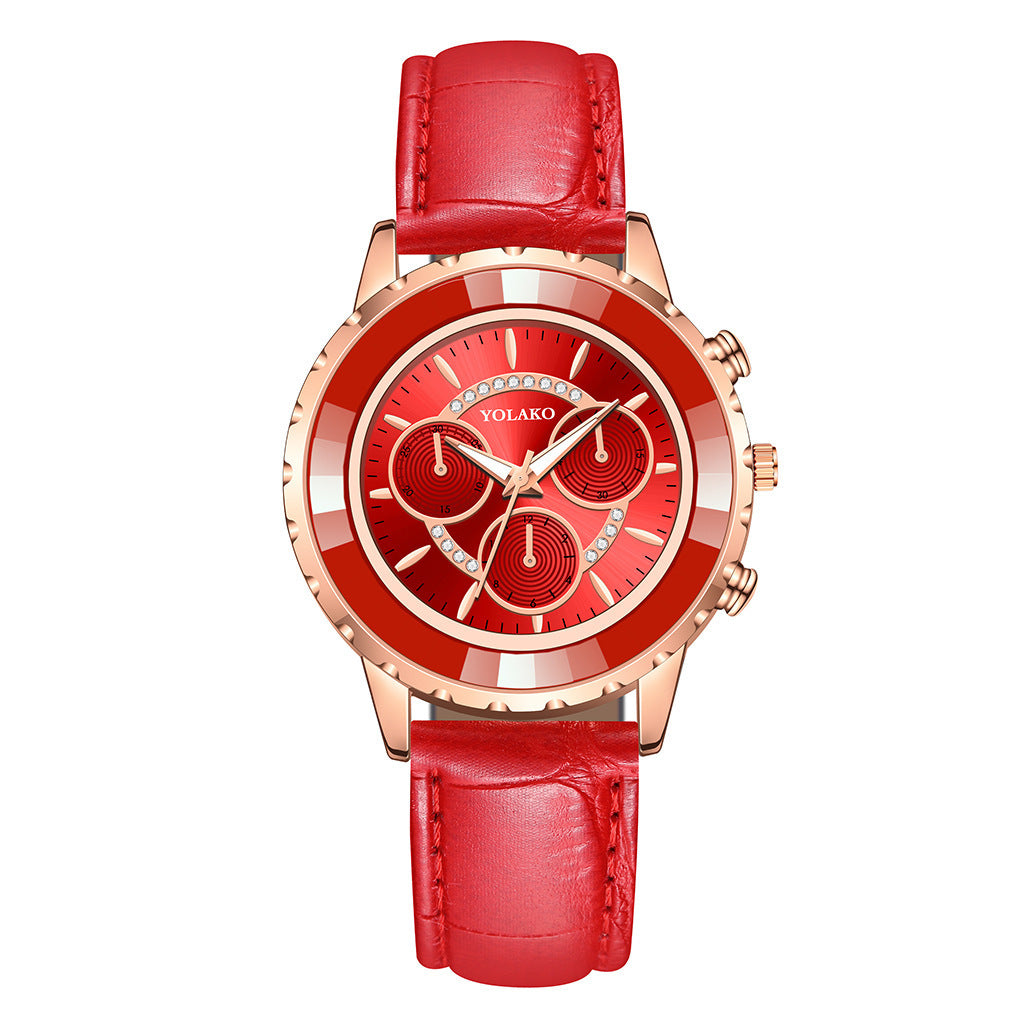 Fashion Fake Three-eye Men's And Women's Quartz Watches All-match Watch - Heritage cosmetics and beauty care