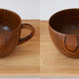 Handle coffee wooden cup whole wood cup