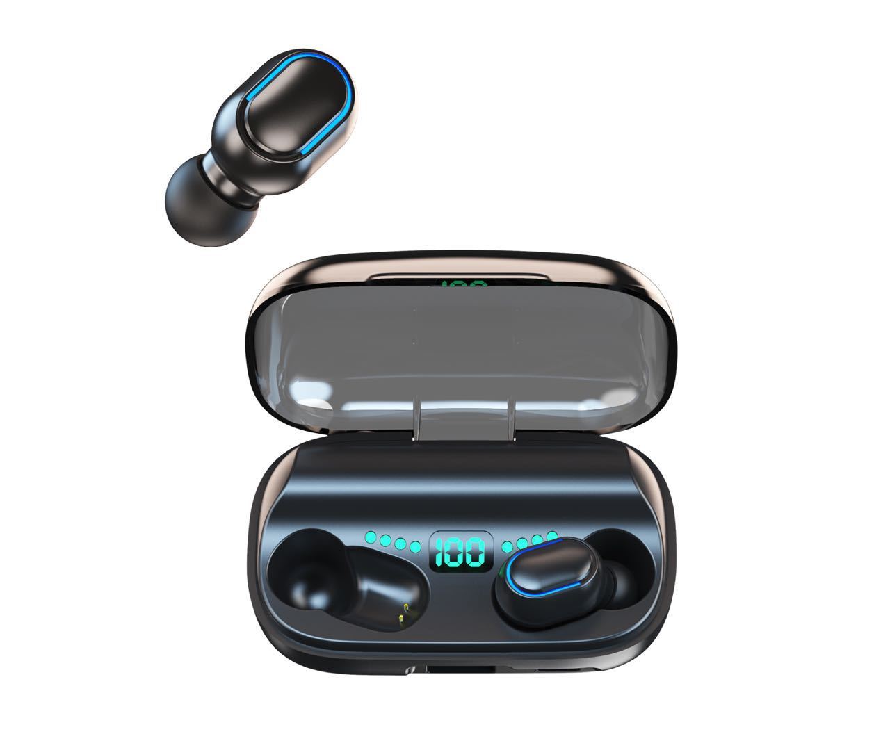 Stereo audio earphone with charging compartment Heritage cosmetics and beauty care