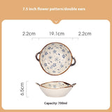 Binaural Soup Household Vintage Noodle Bowl Ramen Ceramic Big Soup Basin Tableware - Heritage cosmetics and beauty care