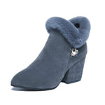 Fashion rabbit fur high heels - Heritage cosmetics and beauty care