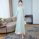 Women 's Fashion New Retro Women 's Embroidered Dress - Heritage cosmetics and beauty care