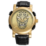 SKONE Pirate Skeleton Skull Quartz Men Watches Luxury Waterproof Leather Men Sports Watch - Heritage cosmetics and beauty care