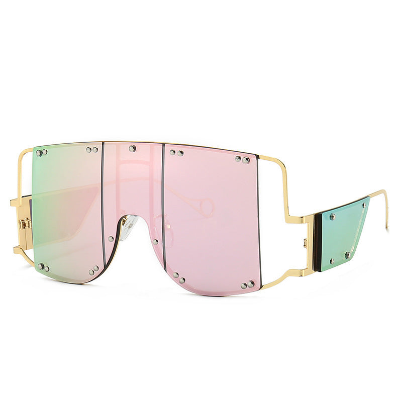 Metal big frame sunglasses - Heritage cosmetics and beauty care