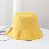 Women Sun Hats Female Summer Solid Bucket Hat Lady Pure Color Panama Cotton Outdoor Fisherman Hat - Heritage cosmetics and beauty care