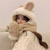 High-value Cute Hats Scarves Gloves All-in-one To Keep Warm - Heritage cosmetics and beauty care