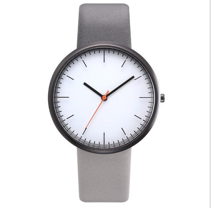 Women Watch Gray Contrast Leather Quartz Watch Women Watches Lovers Unisex Casual Ladies Wrist Watch Clock Relogio Feminino - Heritage cosmetics and beauty care