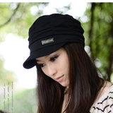 Flat Top Duck Tongue Pleated Beret - Heritage cosmetics and beauty care