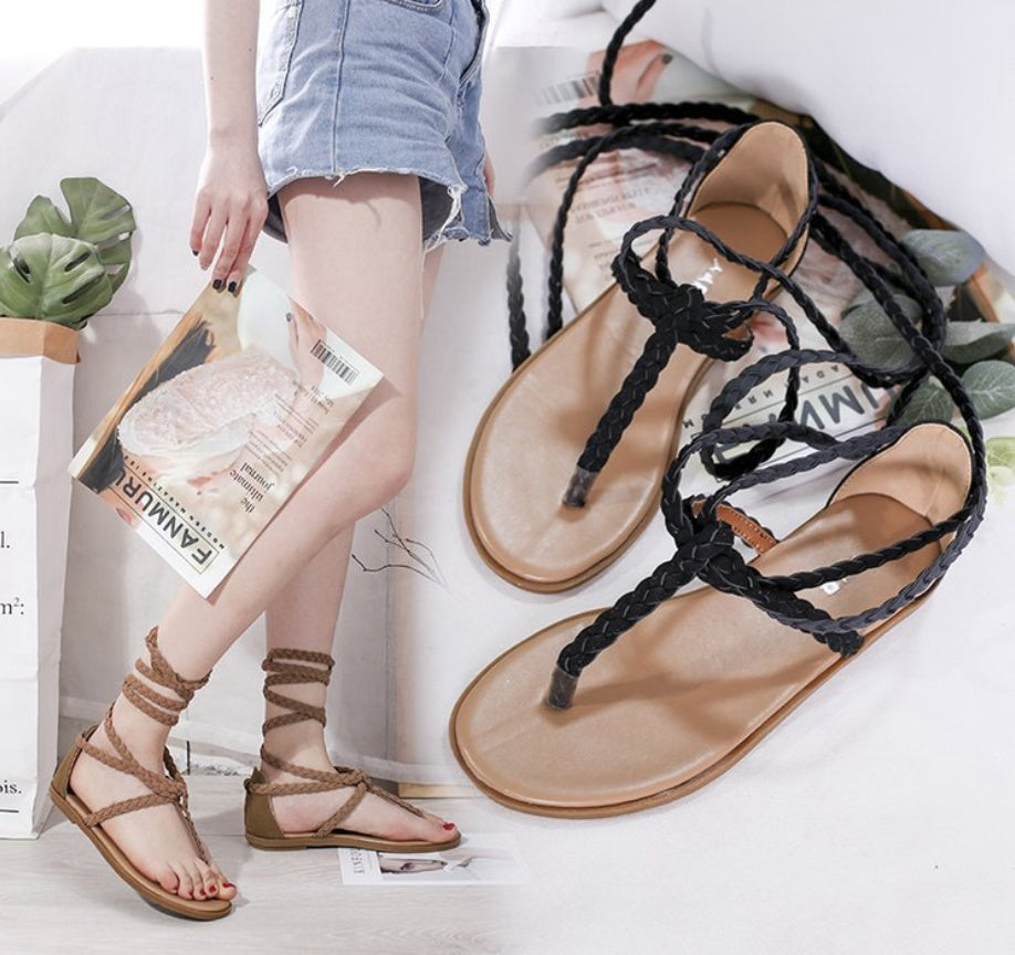 Cross strap sandals - Heritage cosmetics and beauty care