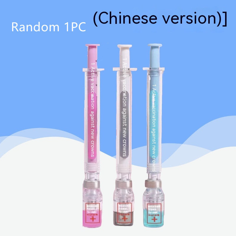 Vaccine Pen Novel Creative Design Sense Gel Pen Good-looking Student Brush - Heritage cosmetics and beauty care