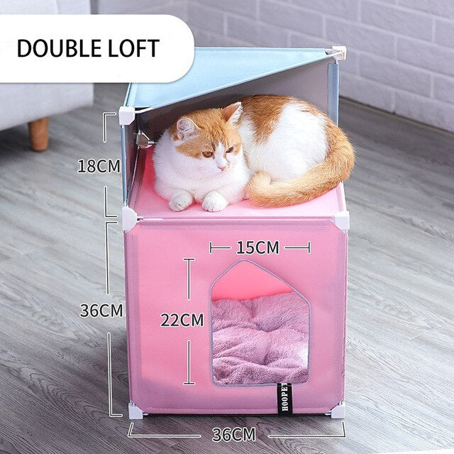 Winter Warm Pet House Double-Storey Pet Villa Fully Enclosed - Heritage cosmetics and beauty care