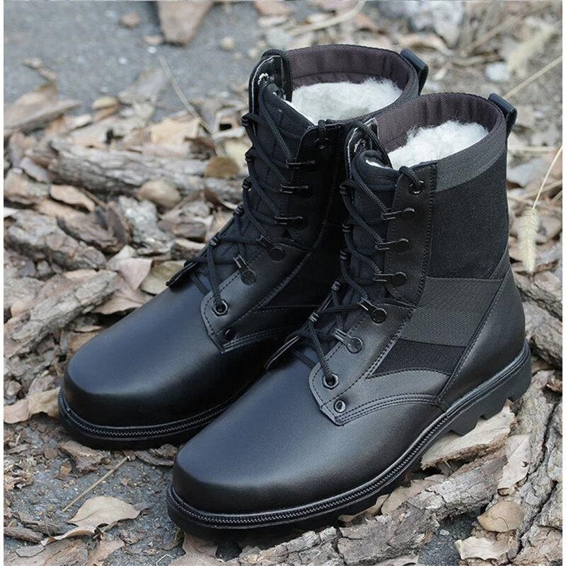 Combat wool boots outdoor tooling boots - Heritage cosmetics and beauty care