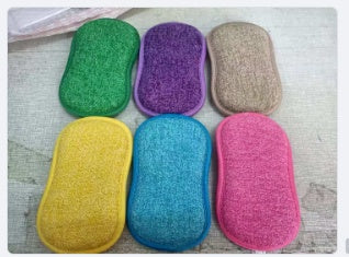 Double-Sided Kitchen Cleaning Magic Sponge Microfiber Non-Stick Kitchen Parts Washing Bowl And Pot Tools - Heritage cosmetics and beauty care