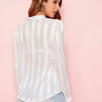 See-through tops striped shirts for sun protection Heritage cosmetics and beauty care