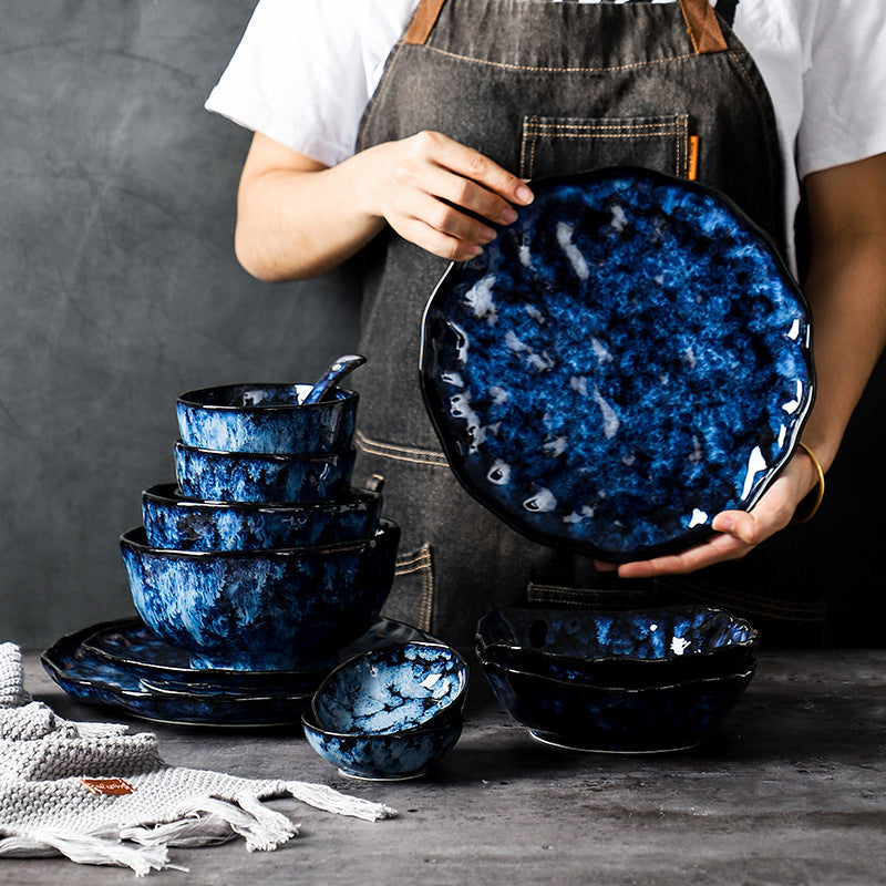 Blue Enchantress Tableware Set High-End Restaurant Plate Hotel Tableware - Heritage cosmetics and beauty care