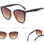 Female sunglasses, cat eyes, dazzling color, gold plastic mixed sunglasses - Heritage cosmetics and beauty care