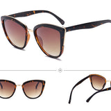 Female sunglasses, cat eyes, dazzling color, gold plastic mixed sunglasses - Heritage cosmetics and beauty care