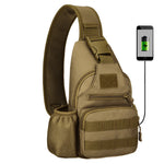 Charging port Canvas Backpack waist bag - Heritage cosmetics and beauty care