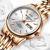 Women Dress Watch Rose Gold Stainless Steel WLISTH Brand Fashion Ladies Wristwatch Week Date Quartz Clock Female Luxury Watches - Heritage cosmetics and beauty care