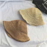 Summer Outing Sunscreen Hat for Women with Foldable Straw Hats Holiday Cool Hat Beach Hat - Heritage cosmetics and beauty care