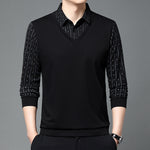 Men's False Two Pieces Knitwear Bottoming Sweater - Heritage cosmetics and beauty care