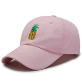 Embroidered Pineapple Baseball Cap Adjustable Cotton - Heritage cosmetics and beauty care