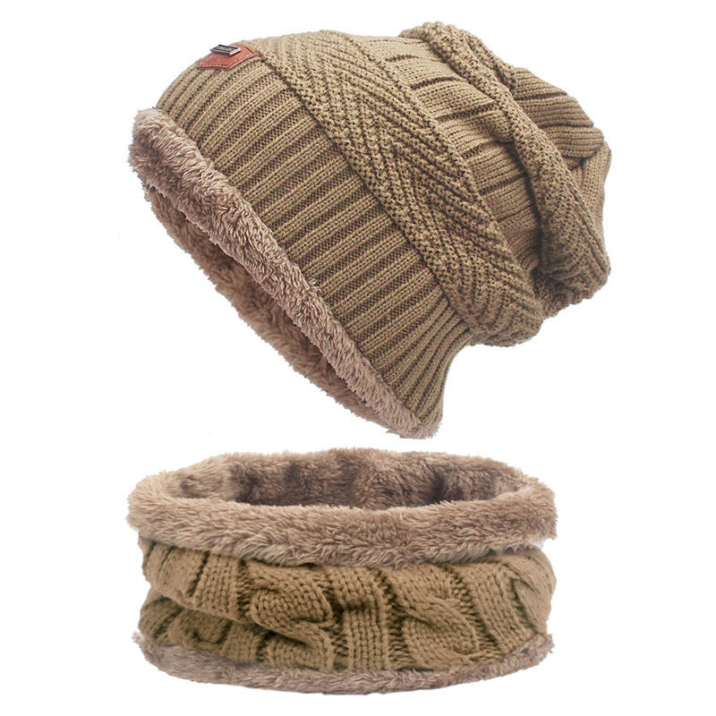 Autumn Winter Hats And Scarves For Men And Women With Velvet Thick - Heritage cosmetics and beauty care