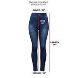 Women Leggings Plus size Faux Denim Jeans Leggings - Heritage cosmetics and beauty care