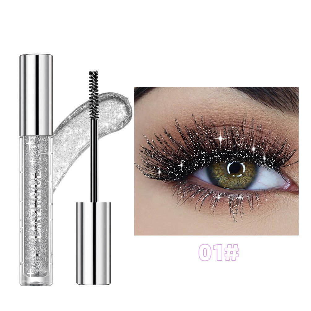 Cross-border Makeup Christmas Stage Nightclub Thick Curl Waterproof Not Smudge Shiny Color Mascara - Heritage cosmetics and beauty care