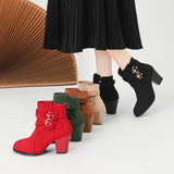 Women's Ankle Boots New Fashion Ankle Boots Comfortable Suede