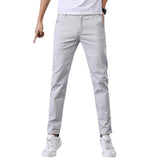 Men's Casual Elastic Slim Fit Small Straight Leg Pants - Heritage cosmetics and beauty care