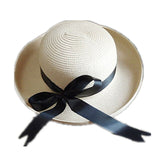 Season Straw Hats, Women's Pastoral  Bowknot Curly Straw Hat, Big Brim Hat - Heritage cosmetics and beauty care