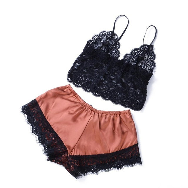 Satin underwear bra shorts set - Heritage cosmetics and beauty care