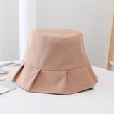 Women Sun Hats Female Summer Solid Bucket Hat Lady Pure Color Panama Cotton Outdoor Fisherman Hat - Heritage cosmetics and beauty care