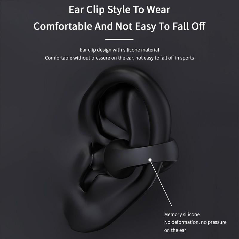 Ear Clip Bone Conduction Headphone Bluetooth 5.2 HIFI Wireless Earphone Touch Handsfree Sports Noise Cancelling Headset With Mic Heritage cosmetics and beauty care