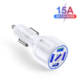 Factory Wholesale 5-port 15A QC3.0 5USB Car Charger Fast Charge Car Charger One For Five Mobile Phone Car Charger Heritage cosmetics and beauty care