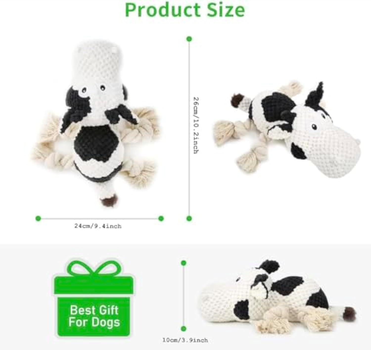 Squeaky Dog Toys Dog Plush Toy Dog Stuffed Animals Chew Toy Cute Dog Toys Stuffed Animals Toys For Dogs Durable Cow Dog Toy Best Toy For For Puppy Small Medium And Large Dogs - Heritage cosmetics and beauty care