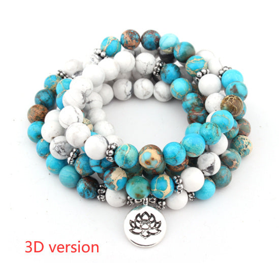 108 Natural White Turquoise Bracelets - Heritage cosmetics and beauty care