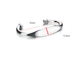 Fashionable Simple Glossy Bracelet 925 Silver Plated Men And Women Couple Bracelets - Heritage cosmetics and beauty care