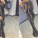 Sequins Women Maxi Dresses Long Sleeve Female Party Dresses - Heritage cosmetics and beauty care